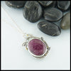 Ruby Cabochon set in Sterling Silver with Gold Accent