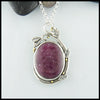 Ruby Gemstone and Ivy Pendant