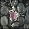 Ivy Ruby Necklace measures 1 5/8" by 7/8"