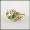 Green Garnet Celtic Ring