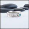 Josephine's Knot Band in 14K White Gold with Emerald