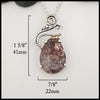Crazy Lace Agate pendant measures 1 5/8" by 7/8".