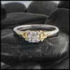 Two Tone Moissanite Ring