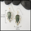 Seraphinite teardrop earrings by Walker Metalsmiths