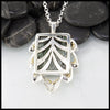 Seraphinite Pendant with Leaf Detail by Walker Metalsmiths