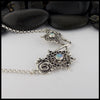 Snowflake Opal Bar Pendant in silver