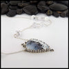 Dendritic Opal Pendant with black sapphires
