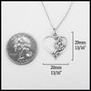 Pendant: Length 20mm 13/16" width 20mm 13/16"