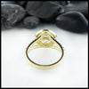 Reverse view of Black Diamond Halo Ring