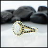 18K Yellow Gold Moissanite Ring