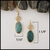 Josephine's Knot Turquoise Pendants in 14K Yellow Gold