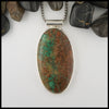 Azurite pine tree pendant in silver