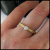 Josephine's Knot ring in 14K Yellow Gold with Reclaimed Diamond shown on model's hand