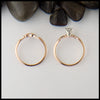 Profile view of Separated Interlocking Wedding Rings in 14K Rose gold