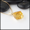 Starlight Citrine pendant in gold