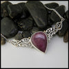 Ruby Ivy Bar pendant in silver and gold