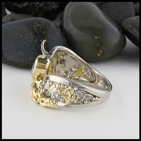 Profile view of Oval Opal Ring