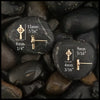 large size 11mm 7/16" length 6mm 1/4" width and small size 9mm 5/16" length 4mm 3/16" width  