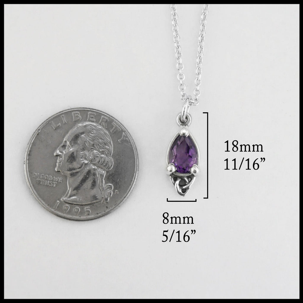 length 18mm 11/16" width 8mm 5/16" pendant
