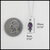 length 18mm 11/16" width 8mm 5/16" pendant