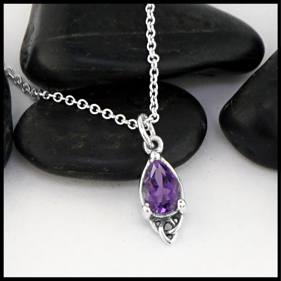 celtic goddess pendant in amethyst 