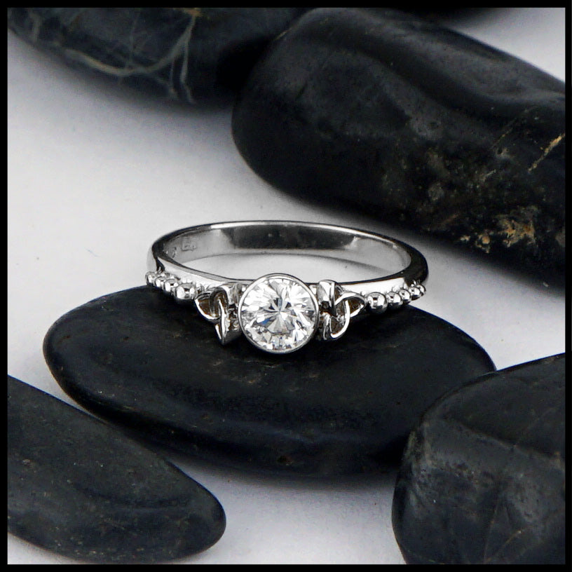 trinity knot engagement ring