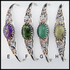 Custom Gemstone Cuff Bracelet E-H