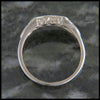 Cathedral Triquetra Diamond Celtic Knot Wedding Set
