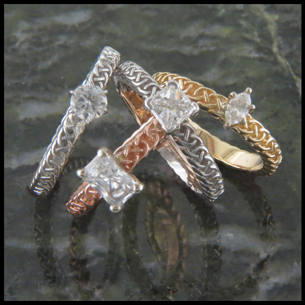 Josephine's Love Knot Celtic Engagement Ring with Diamond