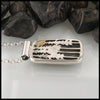 Pine Tree Pendant in Silver with 14K Gold Moon