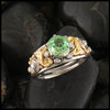 Mint Garnet Custom Ring in Yellow and White Gold