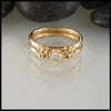 Celtic Heart Knot Engagement Ring and Wedding Band Set