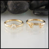14K Diamond Engagement Ring with Robin's Heart Wedding Band