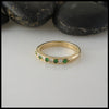 Tsavorite and Diamond Wedding Band