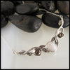 Custom Silver Flower Pendant with White Opal