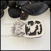 Bear and Salmon Necklace with Sunrise Chrysocolla Cabochon