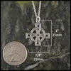 Small Unique Celtic Cross in Sterling Silver
