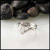 Interlocking Trinity Wedding Set in 14K White gold with 1.00 CT Diamond
