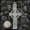 Large Irish Celtic Cross in Sterling Silver
