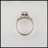 Profile View of Rhodelite Garnet trinity ring