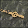Dainty Celtic Cross in 14K Gold with Gemstones