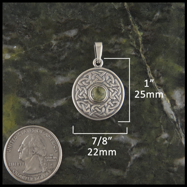 Large Celtic Wheel of life pendants in Sterling Silver with Gemstones
