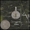 Large Celtic Wheel of life pendants in Sterling Silver with Gemstones