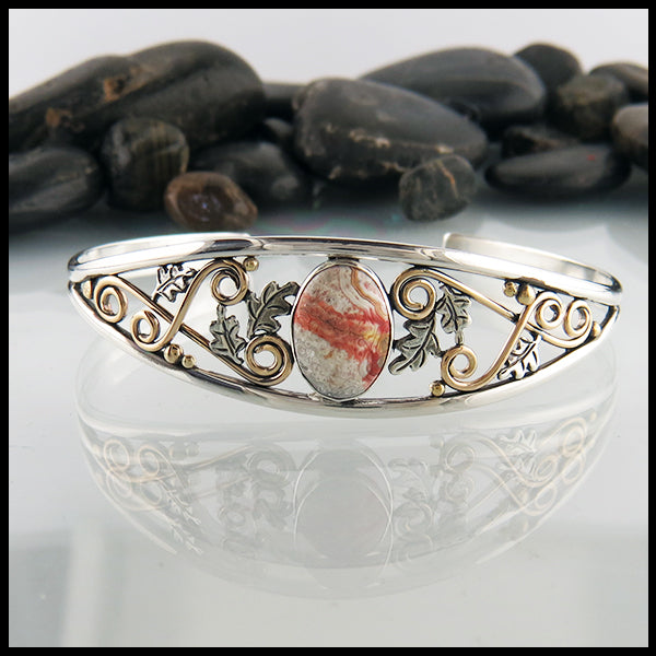 Crazy Lace Agate Cuff bracelet
