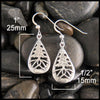 Pine Tree earrings 1inch by 1/2 inch