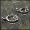 Claddagh Pendant Necklace in Sterling Silver in medium and small