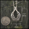 Art Nouveau Celtic Pendant measures 1" by 1 1/2'"