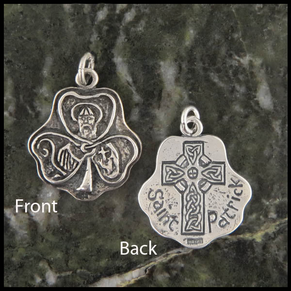 Saint Patrick pendant in Sterling Silver