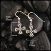 Equal Arm Cross earrings 15mm x 12mm