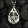 Frozen Opal Teardrop Pendant in silver and gold